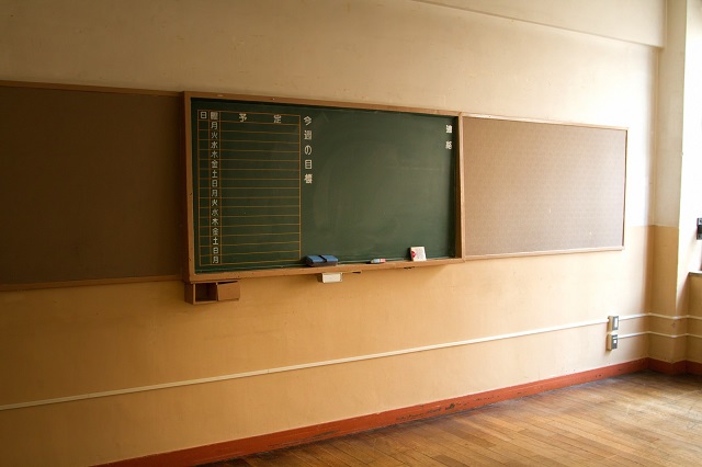 学校の教室の黒板