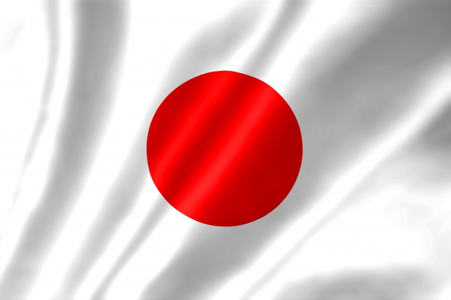 躍動感のある日本の国旗
