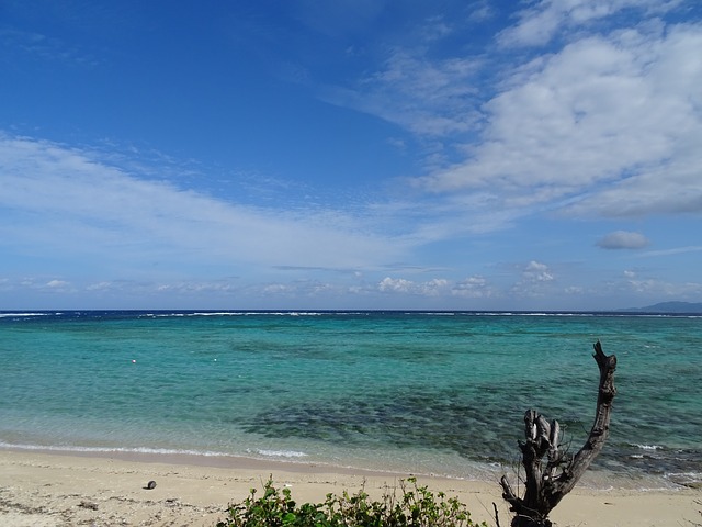 沖縄の砂浜と海