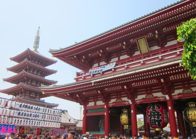 浅草の浅草寺と五重塔